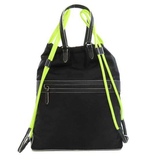 COLE HAAN Backpack Nylon black logo Women Used Authentic