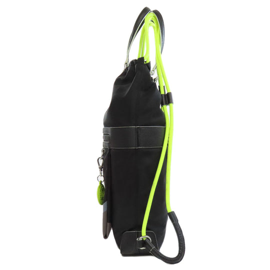 COLE HAAN Backpack Nylon black logo Women Used Authentic