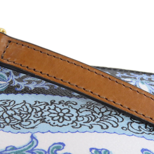 ETRO Shoulder Bag PVC blue Flower motif Women Used Authentic