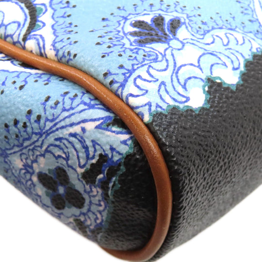 ETRO Shoulder Bag PVC blue Flower motif Women Used Authentic