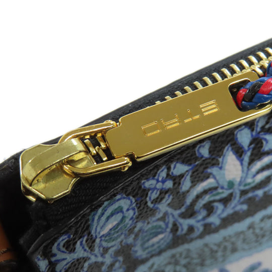 ETRO Shoulder Bag PVC blue Flower motif Women Used Authentic