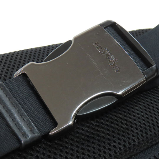 COACH Sling bag F89034 PVC, Leather black Camouflage Pattern mens Used Authentic