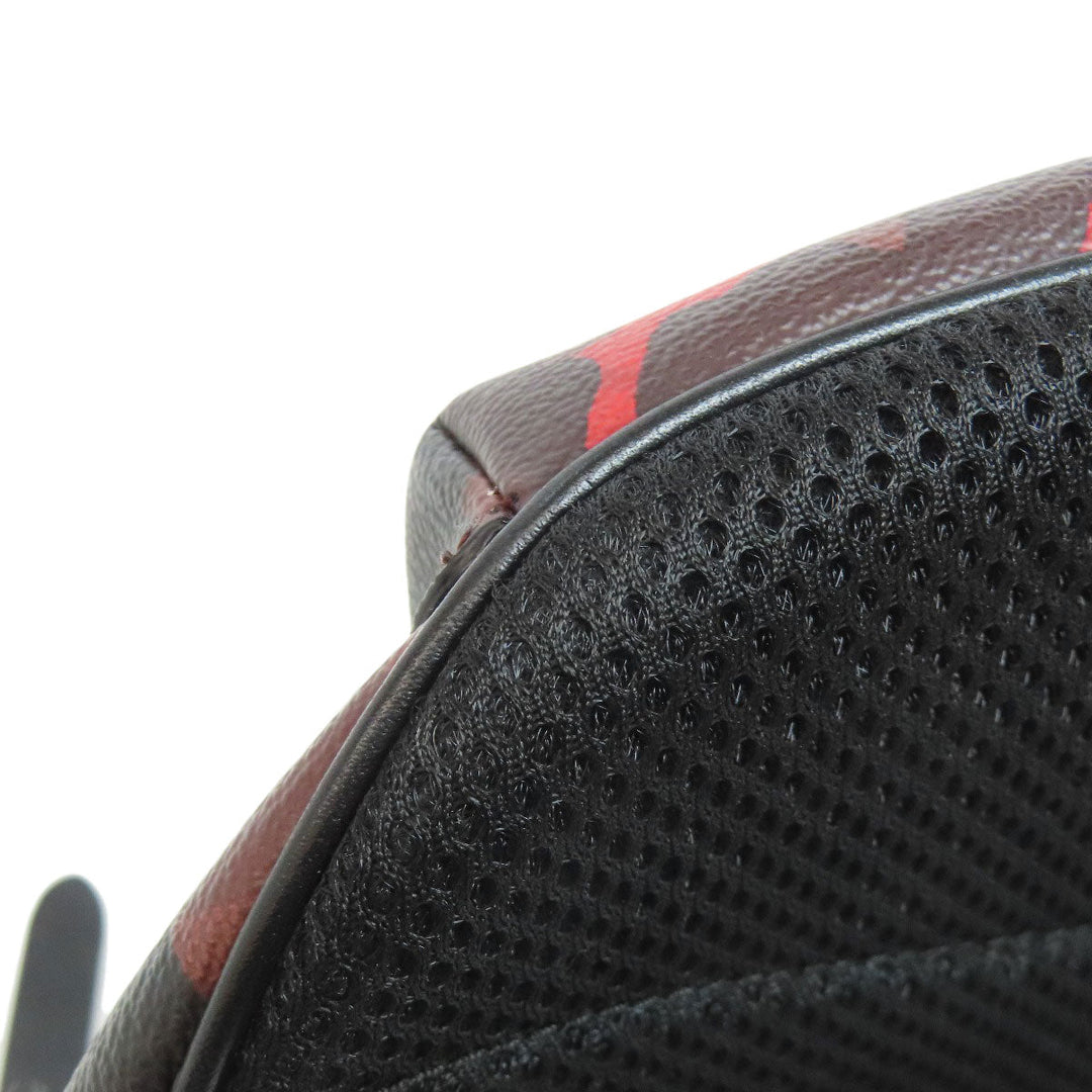 COACH Sling bag F89034 PVC, Leather black Camouflage Pattern mens Used Authentic