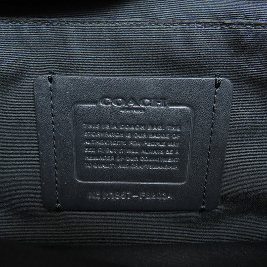 COACH Sling bag F89034 PVC, Leather black Camouflage Pattern mens Used Authentic