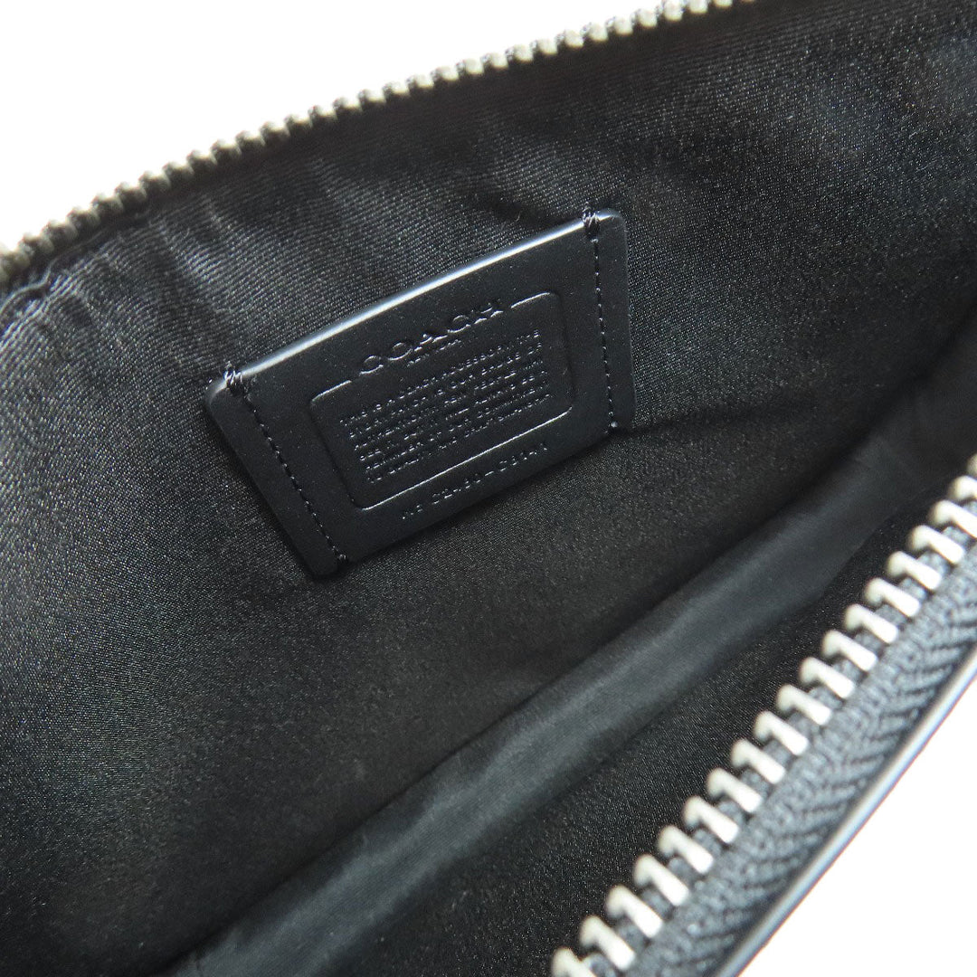 COACH Shoulder Bag C8141 PVC black Signature Women Used Authentic