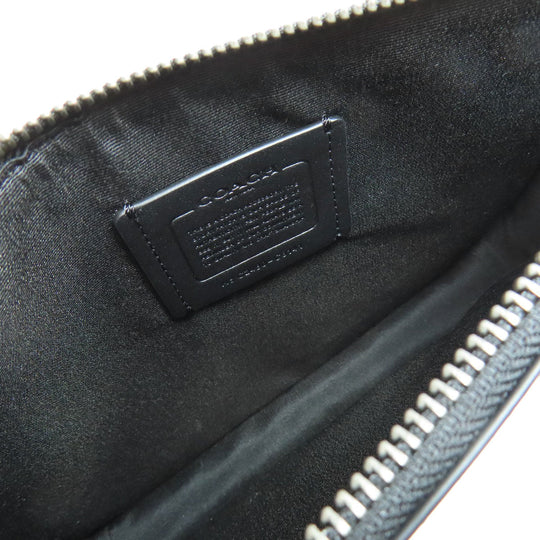 COACH Shoulder Bag C8141 PVC black Signature Women Used Authentic