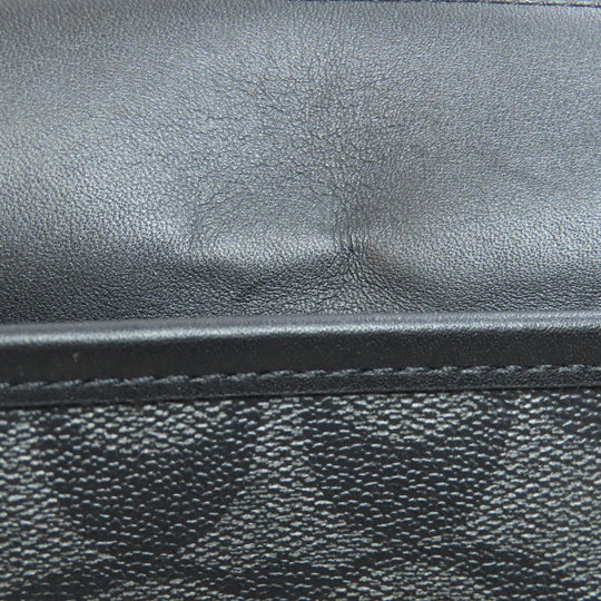 COACH Shoulder Bag C8141 PVC black Signature Women Used Authentic