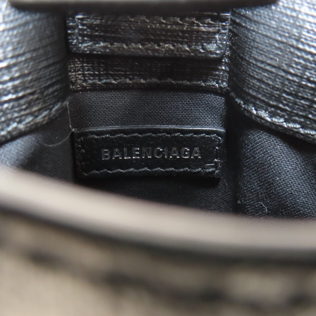 BALENCIAGA Shoulder Bag 593826 Calfskin black Shopping phone Shoulder 2WAY Women Used Authentic