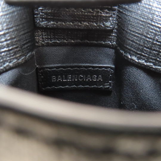 BALENCIAGA Shoulder Bag 593826 Calfskin black Shopping phone Shoulder 2WAY Women Used Authentic