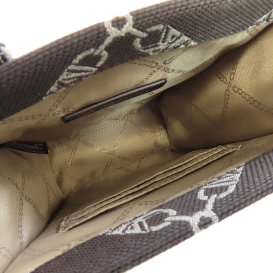 MICHAEL KORS Handbag canvas Brown GIGI 2WAY Women Used Authentic