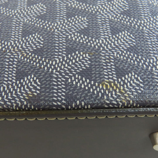 GOYARD Tote Bag PVC gray Herringbone Pattern Women Used Authentic