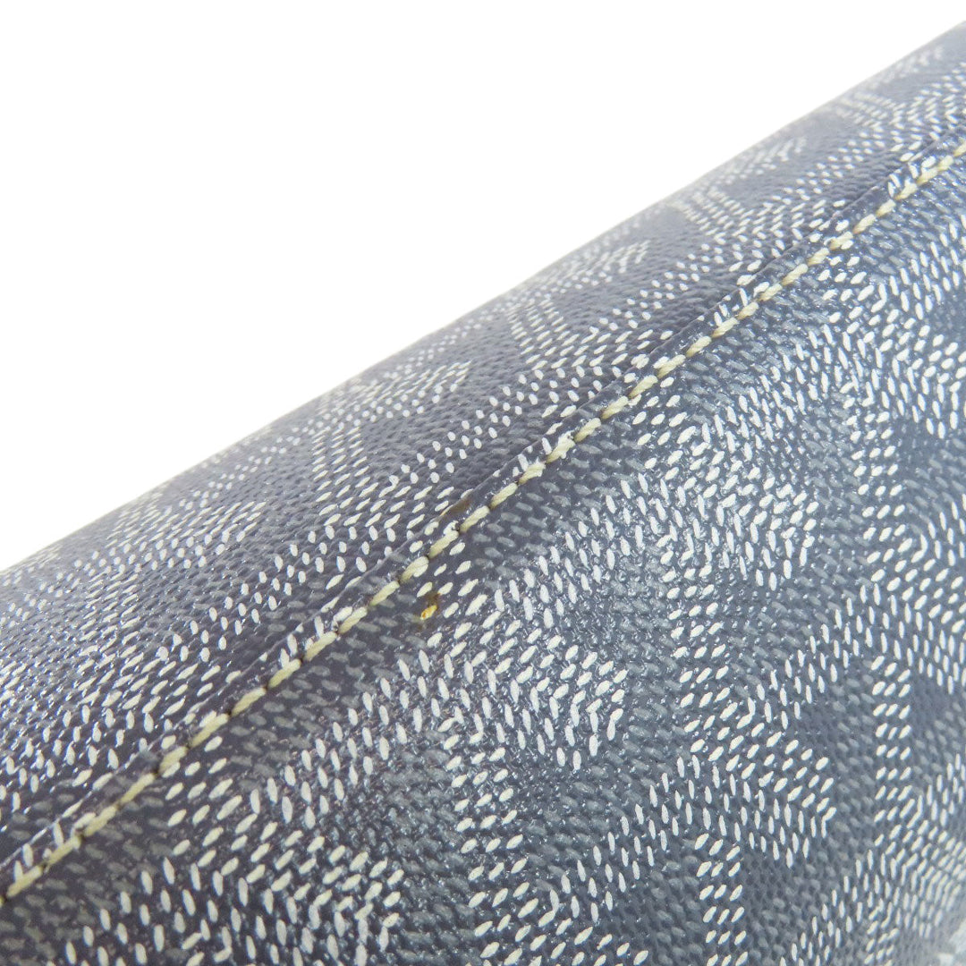 GOYARD Tote Bag PVC gray Herringbone Pattern Women Used Authentic
