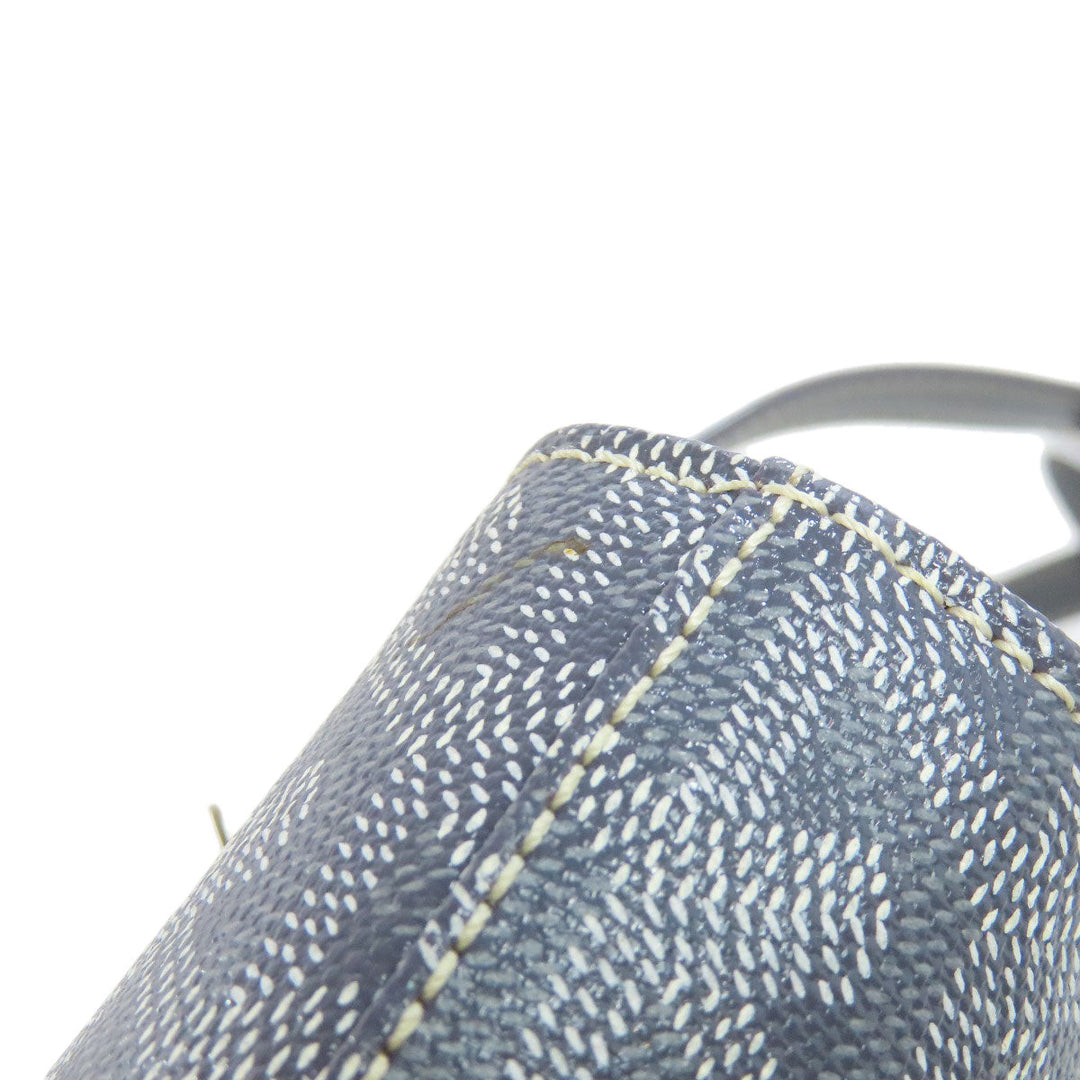 GOYARD Tote Bag PVC gray Herringbone Pattern Women Used Authentic