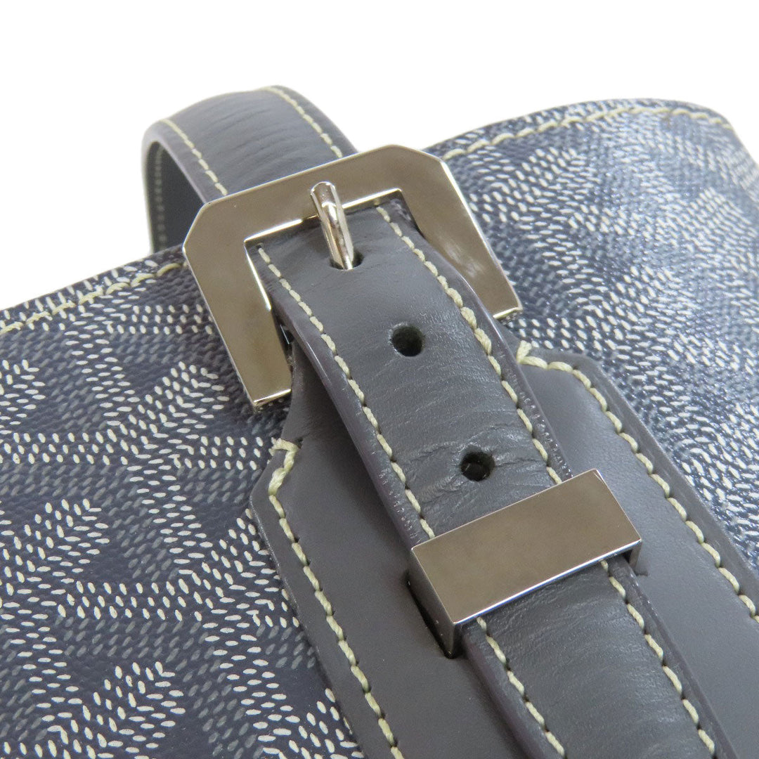 GOYARD Tote Bag PVC gray Herringbone Pattern Women Used Authentic