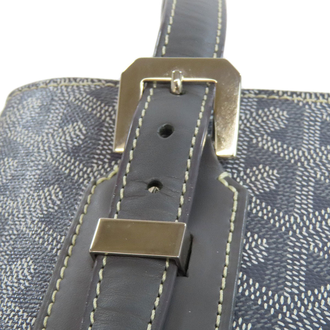 GOYARD Tote Bag PVC gray Herringbone Pattern Women Used Authentic