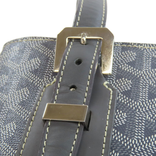 GOYARD Tote Bag PVC gray Herringbone Pattern Women Used Authentic