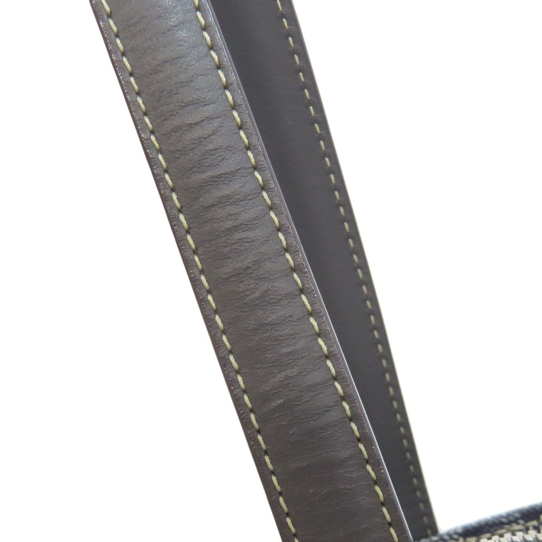 GOYARD Tote Bag PVC gray Herringbone Pattern Women Used Authentic
