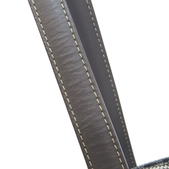 GOYARD Tote Bag PVC gray Herringbone Pattern Women Used Authentic