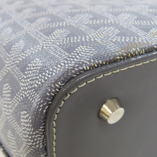 GOYARD Tote Bag PVC gray Herringbone Pattern Women Used Authentic