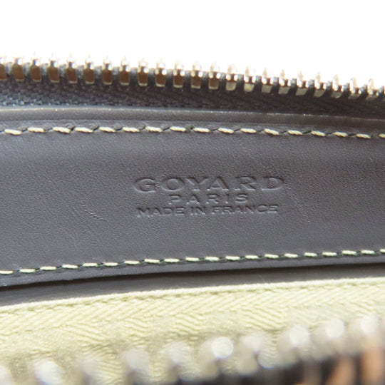 GOYARD Tote Bag PVC gray Herringbone Pattern Women Used Authentic