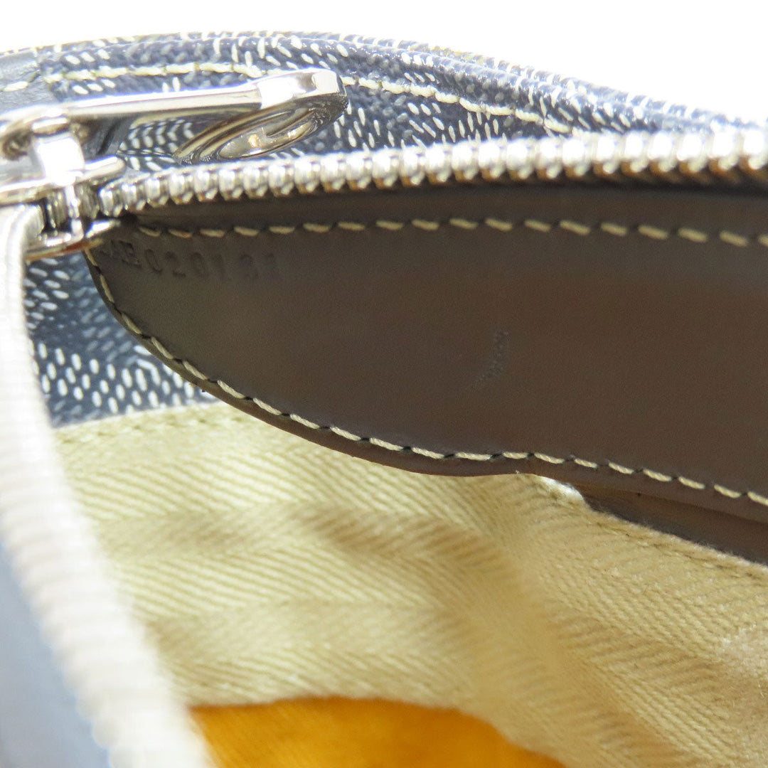 GOYARD Tote Bag PVC gray Herringbone Pattern Women Used Authentic