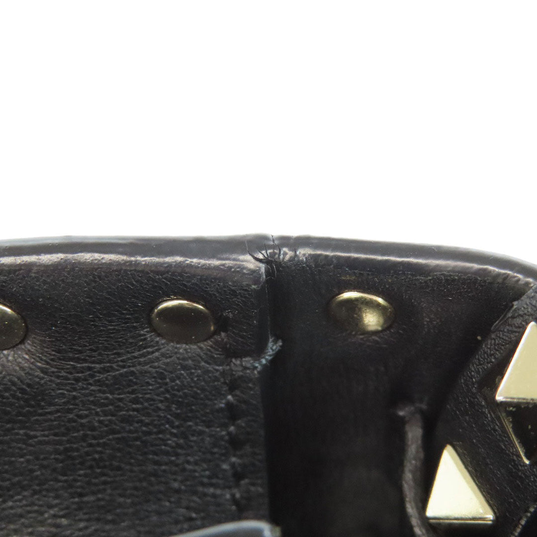 RaimondoValentino Shoulder Bag leather black Studs Women Used Authentic