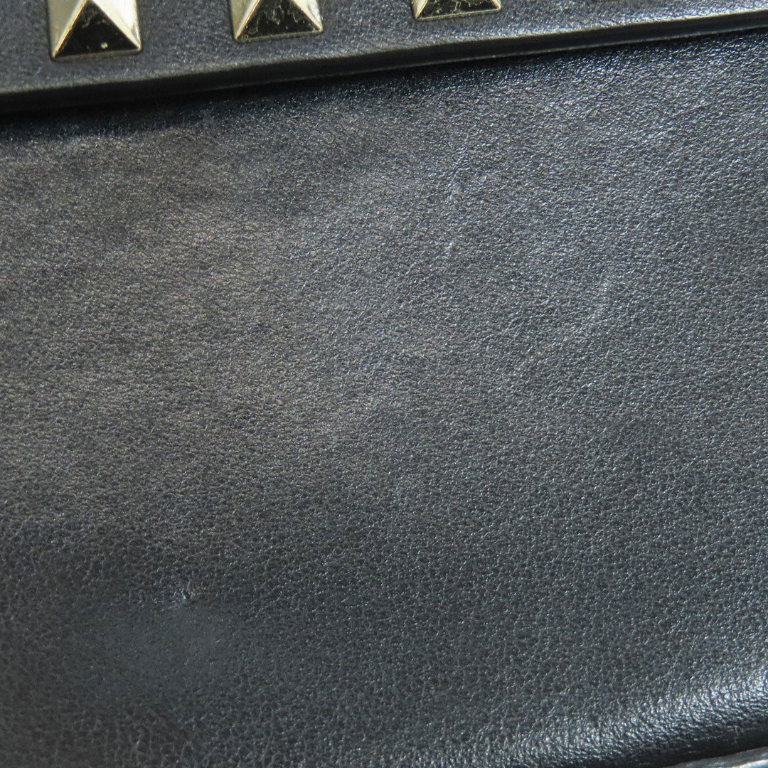 RaimondoValentino Shoulder Bag leather black Studs Women Used Authentic