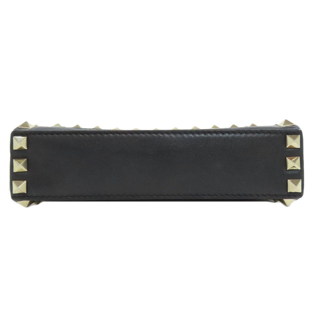 RaimondoValentino Shoulder Bag leather black Studs Women Used Authentic