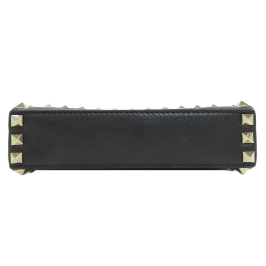 RaimondoValentino Shoulder Bag leather black Studs Women Used Authentic