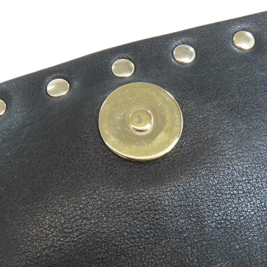 RaimondoValentino Shoulder Bag leather black Studs Women Used Authentic