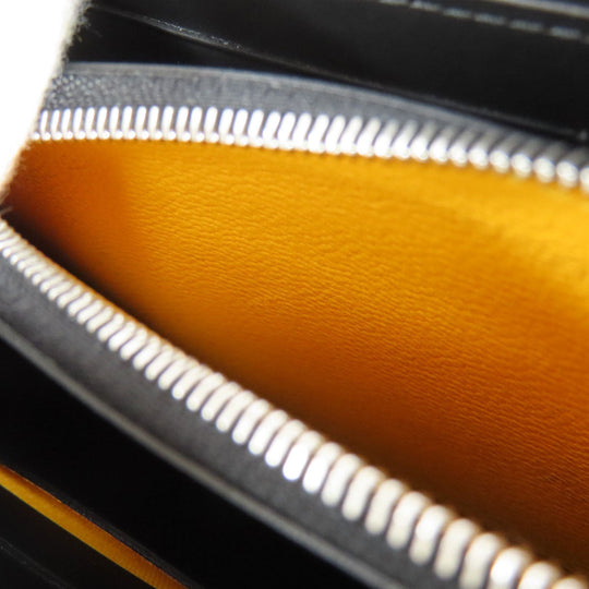 GOYARD Long Wallet Purse PVC black Herringbone Pattern Women Used Authentic