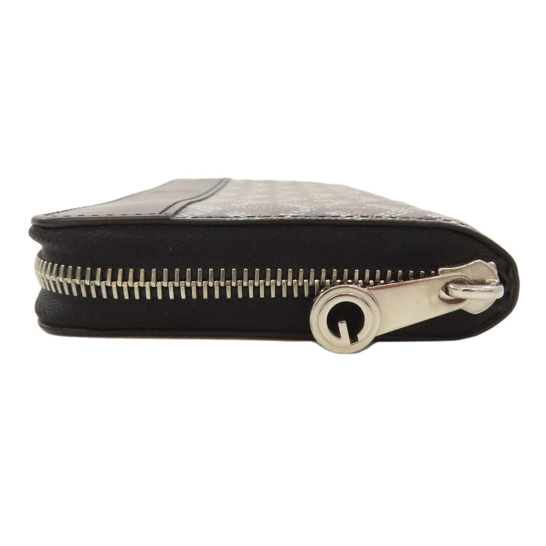 GOYARD Long Wallet Purse PVC black Herringbone Pattern Women Used Authentic