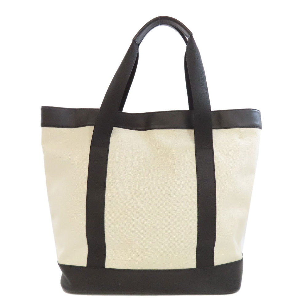 BALENCIAGA Tote Bag 374767 canvas white logo Women Used Authentic