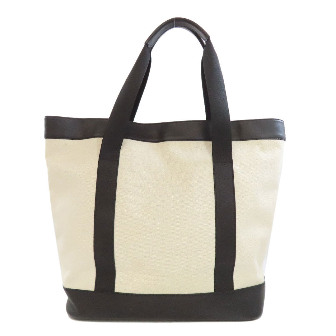 BALENCIAGA Tote Bag 374767 canvas white logo Women Used Authentic