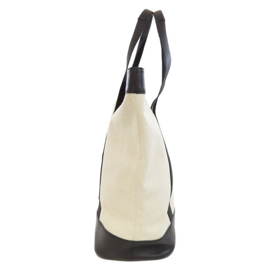 BALENCIAGA Tote Bag 374767 canvas white logo Women Used Authentic