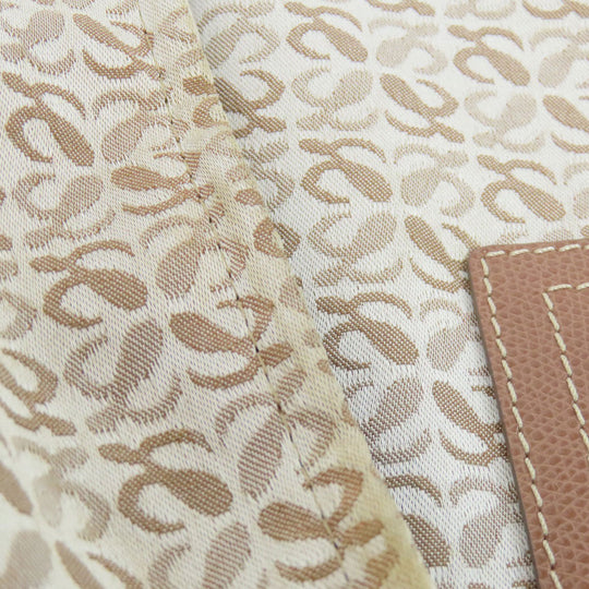 LOEWE Tote Bag canvas beige anagram Women Used Authentic