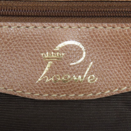 LOEWE Tote Bag canvas beige anagram Women Used Authentic