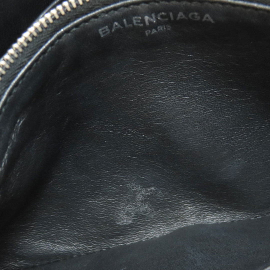 BALENCIAGA Long Wallet Purse 502027 Calfskin black Chain wallet Women Used Authentic