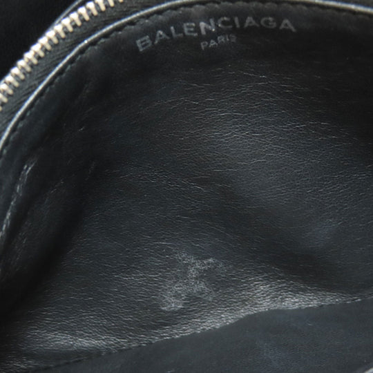 BALENCIAGA Long Wallet Purse 502027 Calfskin black Chain wallet Women Used Authentic