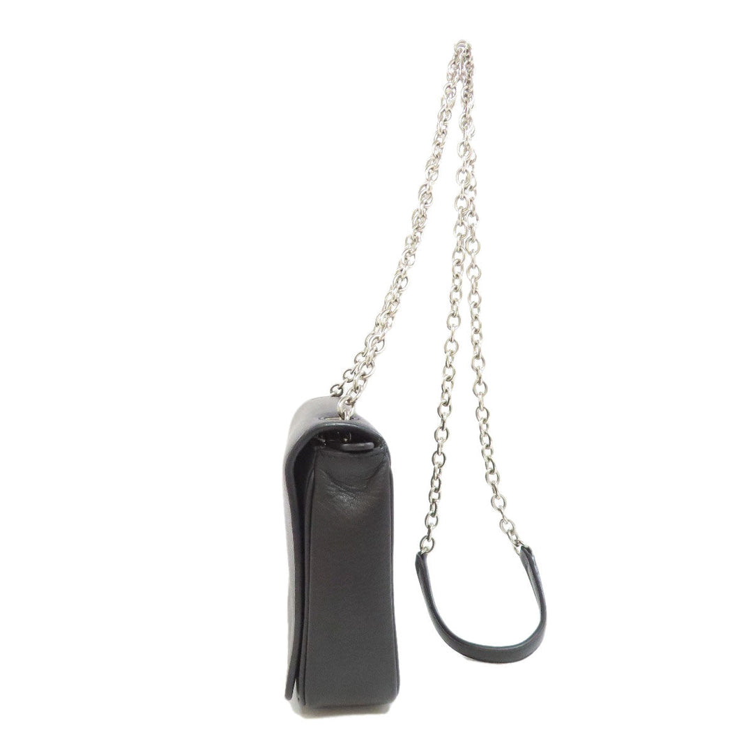 BALENCIAGA Long Wallet Purse 502027 Calfskin black Chain wallet Women Used Authentic