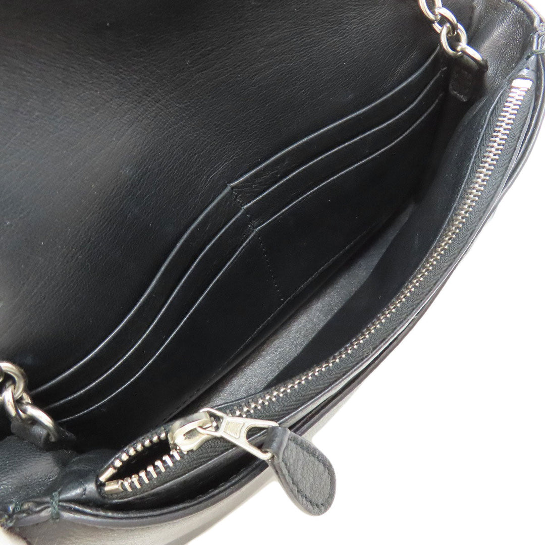 BALENCIAGA Long Wallet Purse 502027 Calfskin black Chain wallet Women Used Authentic