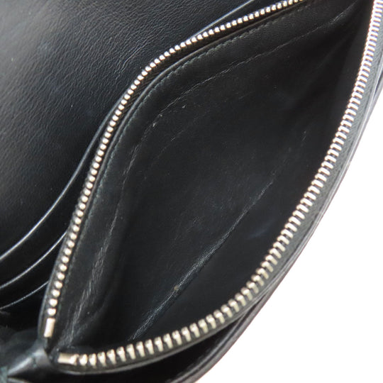 BALENCIAGA Long Wallet Purse 502027 Calfskin black Chain wallet Women Used Authentic