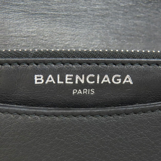 BALENCIAGA Long Wallet Purse 502027 Calfskin black Chain wallet Women Used Authentic