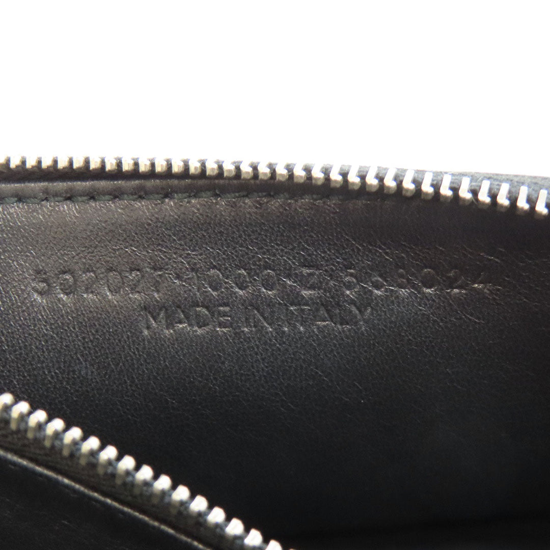 BALENCIAGA Long Wallet Purse 502027 Calfskin black Chain wallet Women Used Authentic