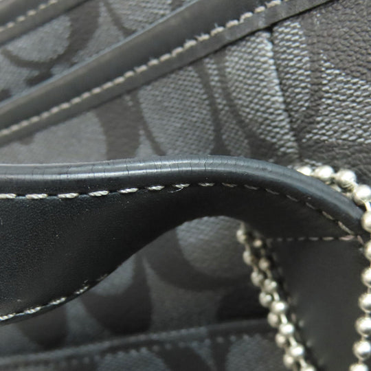 COACH Tote Bag 70395 PVC black Signature Women Used Authentic