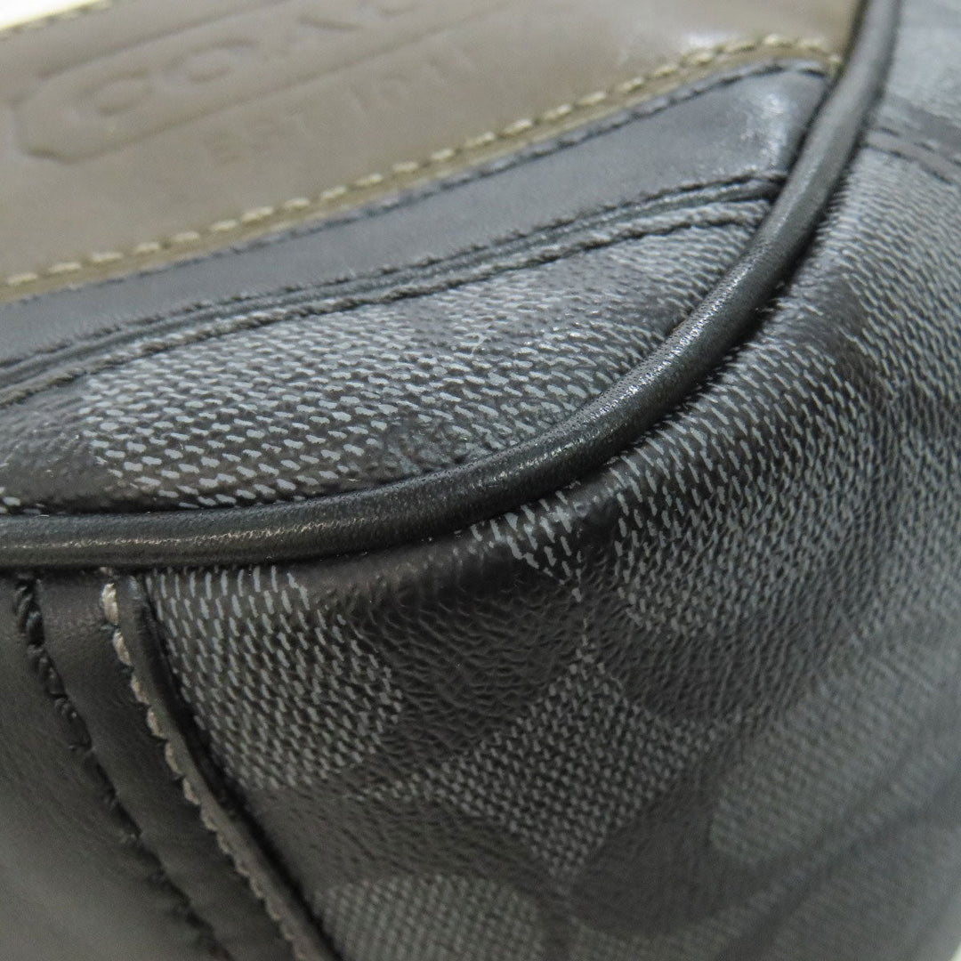 COACH Tote Bag 70395 PVC black Signature Women Used Authentic