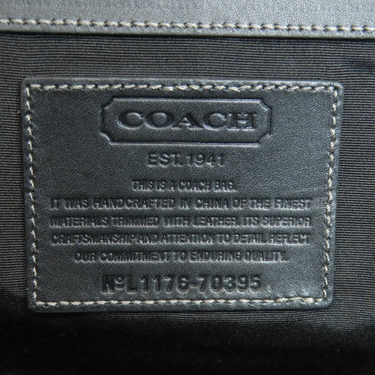COACH Tote Bag 70395 PVC black Signature Women Used Authentic