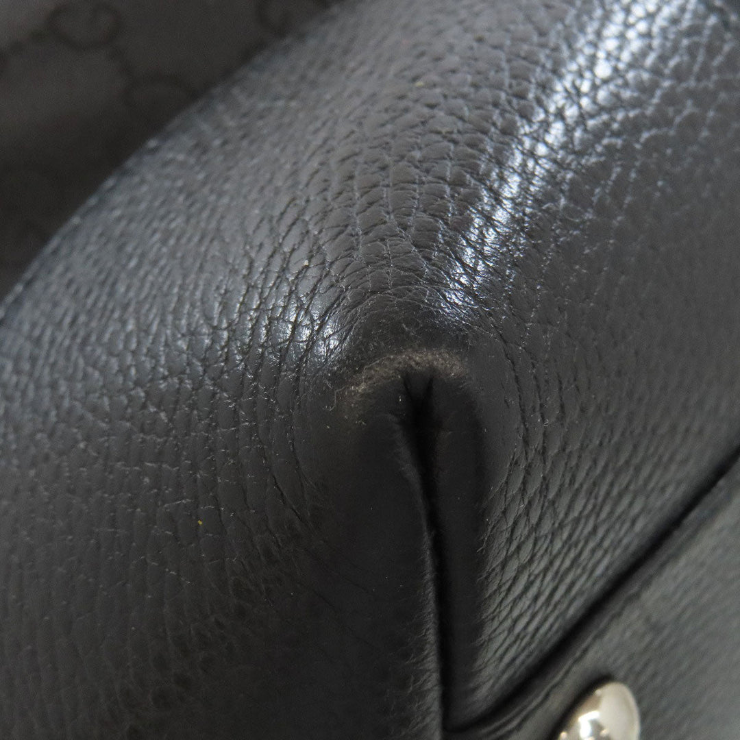 GUCCI Boston Duffel bag 449180 Nylon black GG outlet Women Used Authentic