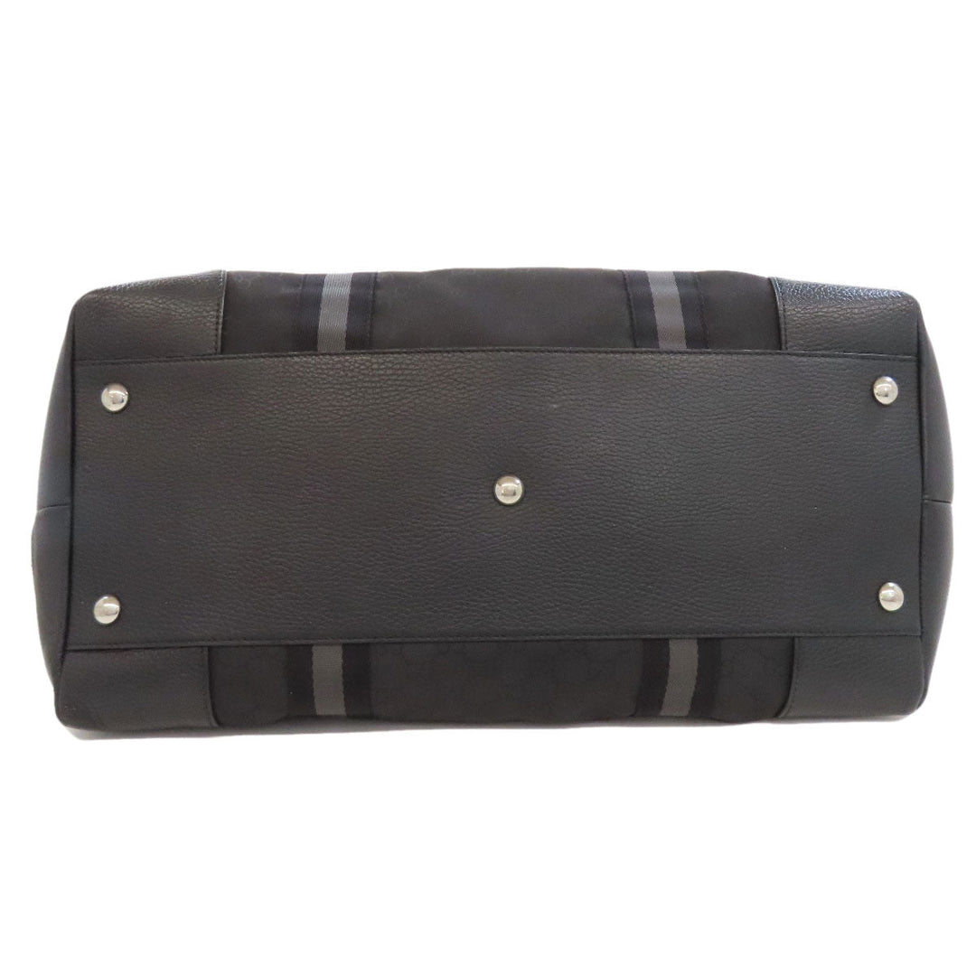 GUCCI Boston Duffel bag 449180 Nylon black GG outlet Women Used Authentic