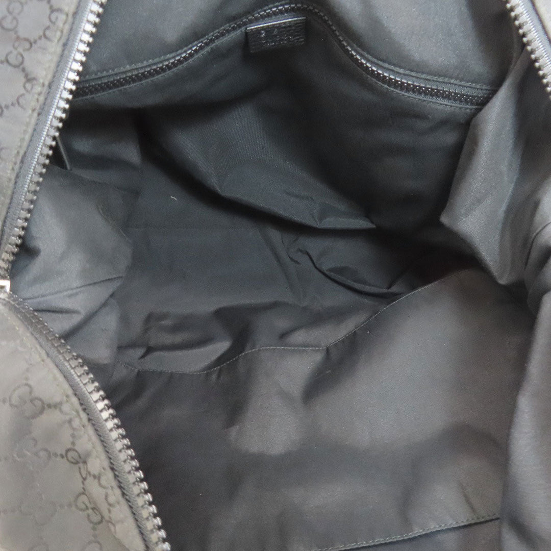 GUCCI Boston Duffel bag 449180 Nylon black GG outlet Women Used Authentic
